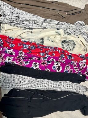 Express Mixed Women’s Blouses - Red, Fuchsia, Black, White, Cream, Green